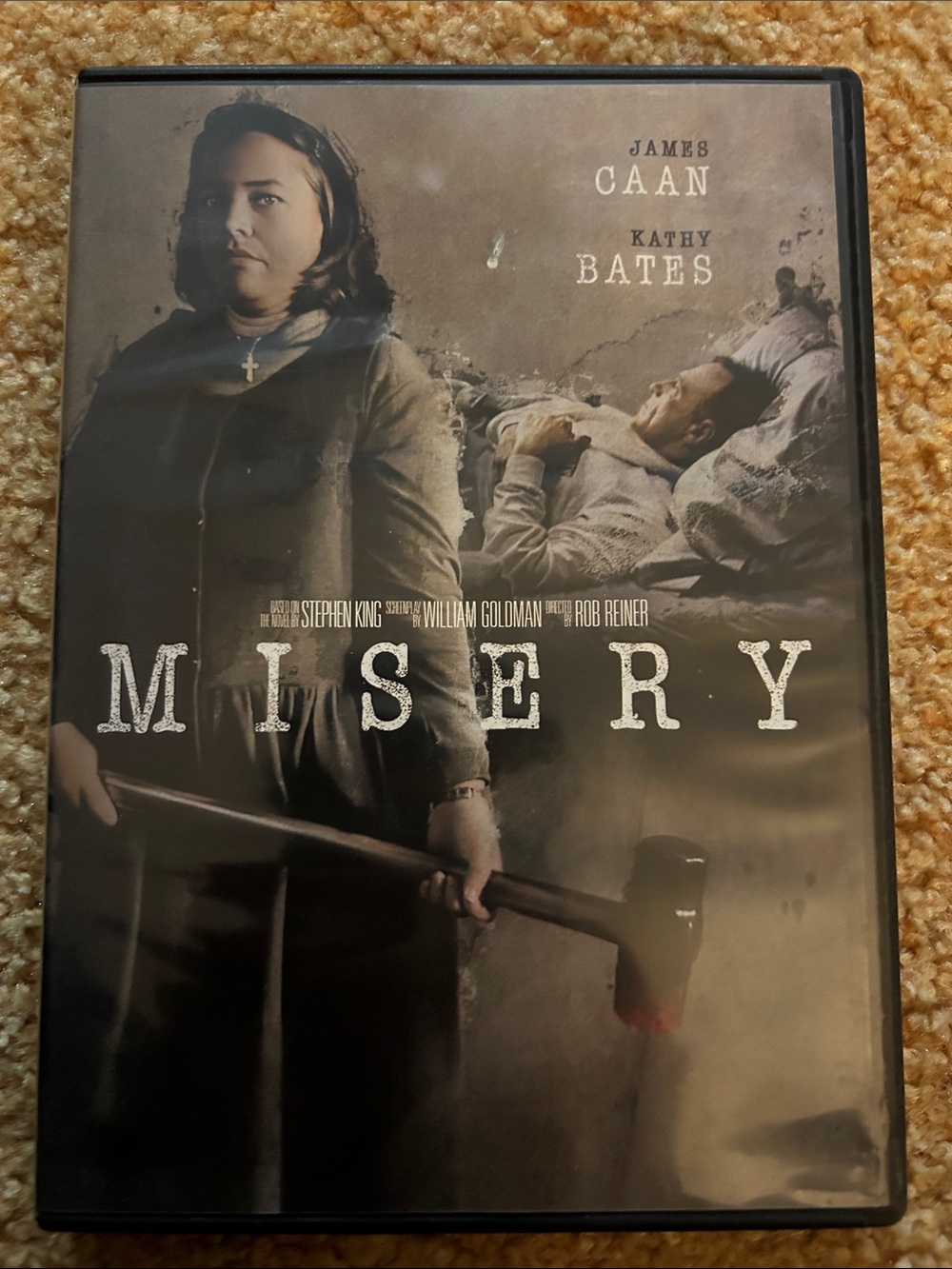 Misery (DVD) Horror Movie Cover - Black and Gray